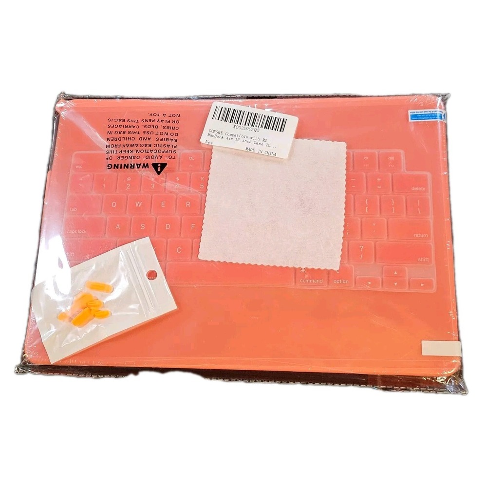 Dongke Compatible With M2 Mac Book Air 13"INCH Case Coral Color